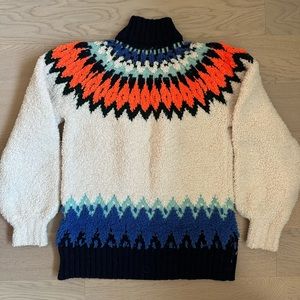 Anthropologie Pilcro Cozy Fair Isle Turtleneck Sweater